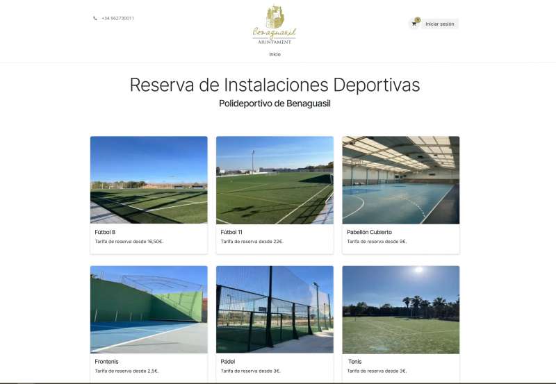 Plataforma de reservas online. EPDA