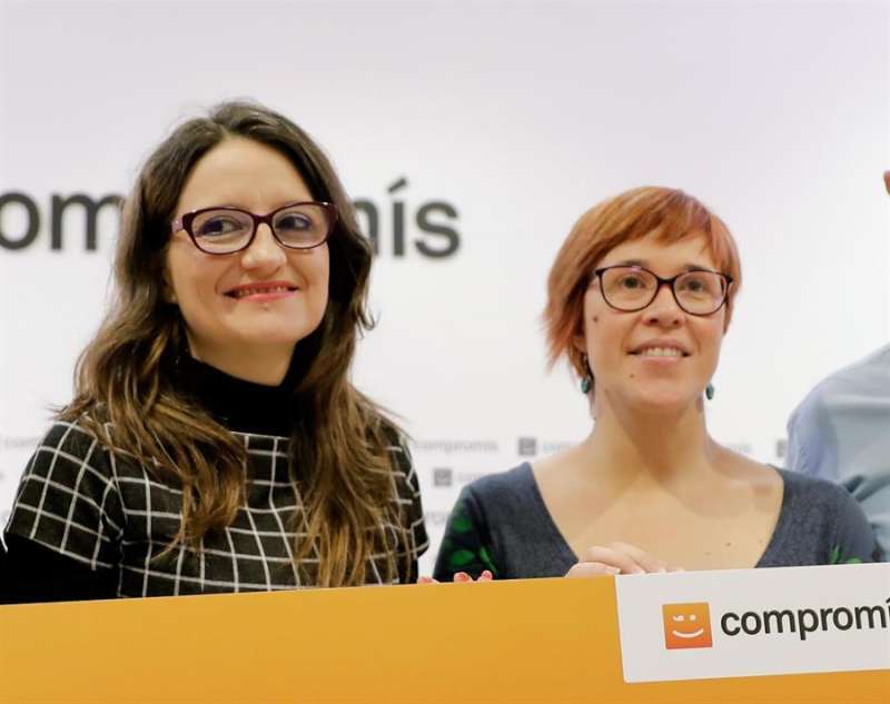 Mónica Oltra y Àgueda Micó, las dos lideresas de Compromís. EPDA
