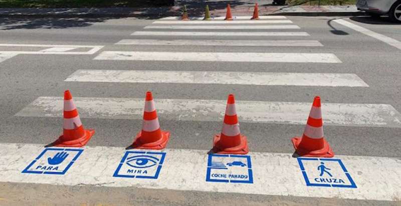 Un paso de peatones de Sagunt en una imagen de archivo.  EPDA