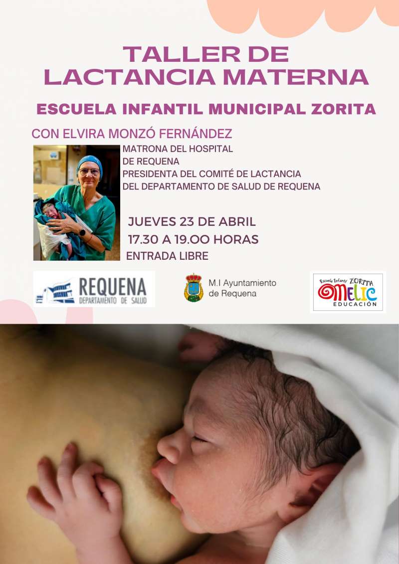 Cartel informativo del taller de lactancia materna. / EPDA