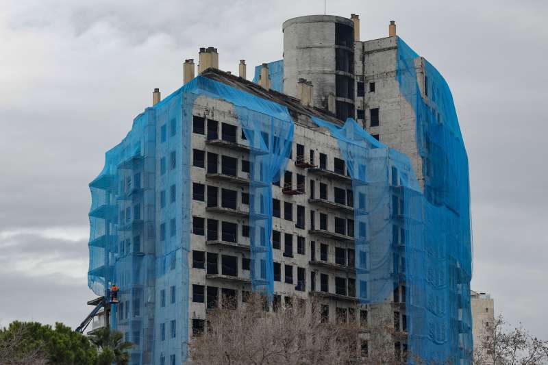 Imagen de archivodel edificio incendiado el 22 de febrero de 2024 en el barrio de Campanar de Valncia. EFEAna Escobar

