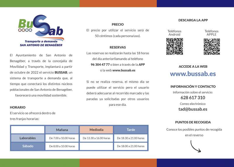 Información del nuevo servicio BUSSAB / EPDA