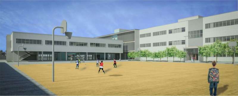 La maqueta del nuevo centro educativo La Patacona. EPDA