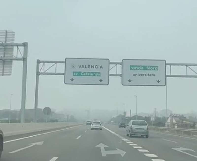 Imagen de los accesos a Valencia en la mañana del miércoles 25 de febrero. /EPDA