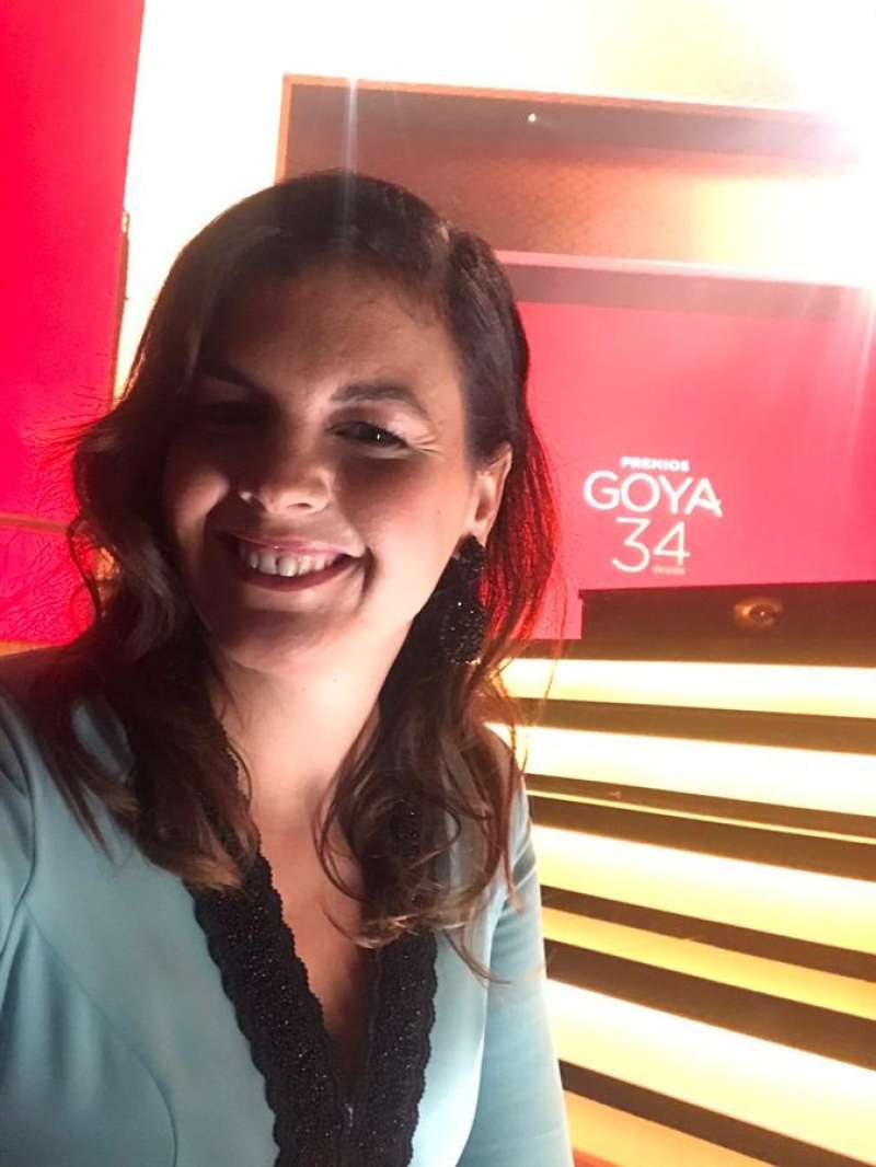 La vicealcaldesa de ValÃ¨ncia, Sandra GÃ³mez, en la gala de los Goya, en una imagen compartida por ella en redes sociales.
