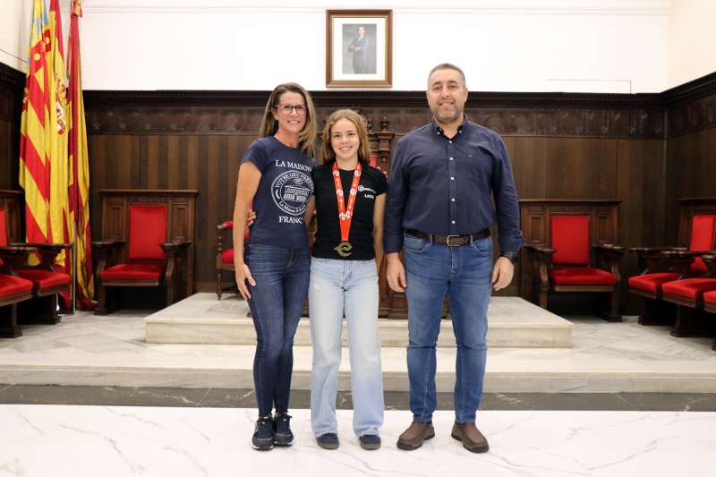 Recepci a la triatleta Livia Guilln.EPDA