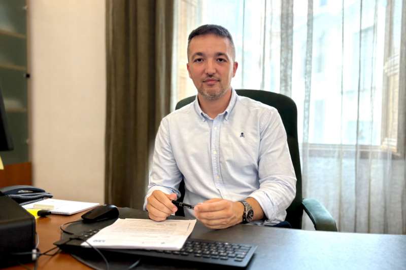 Lalcalde de Llria, Paco Gorrea, al seu despatx, desprs de lentrevista concedida a El Peridico de Aqu.  J. CELMA