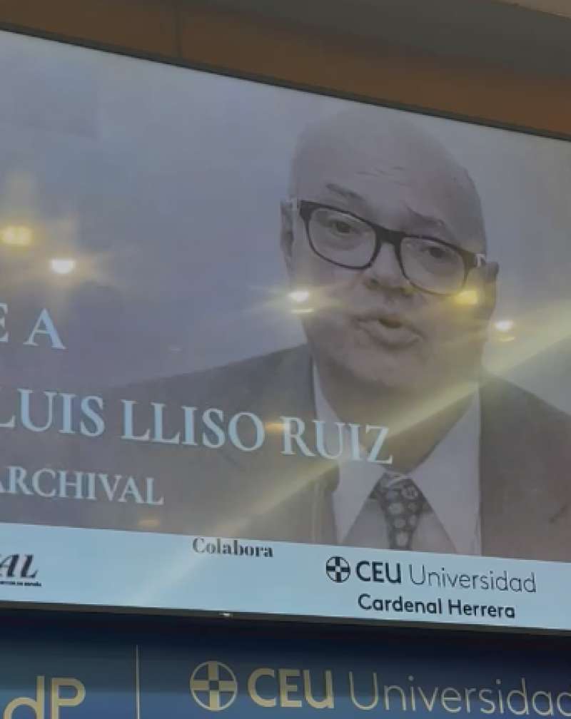 Homenaje a Jos� Mar�a Lliso Ruiz en el Palacio de Colomina CEU de Valencia.  EPDA