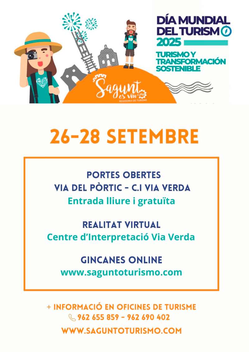 Cartell del Dia Mundial del Turisme a Sagunt.EPDA