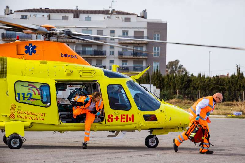 Helicóptero medicalizado de la GVA. /EPDA