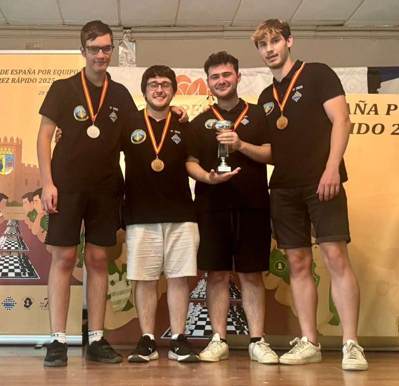 El equipo ganador del campeonato de Espaa. EPDA