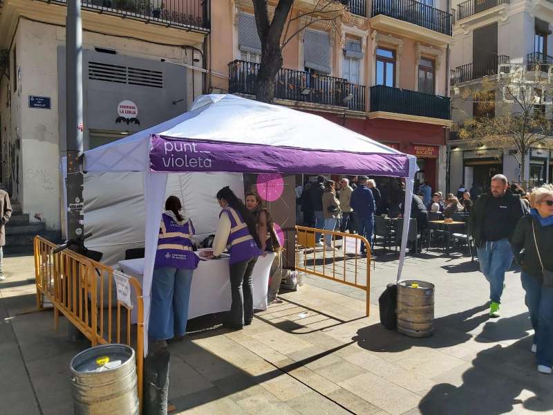 Uno de los puntos violeta.Ayuntamiento de Valencia