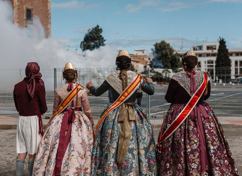 Masclet� de la Falla El Trencall del Puig un domingo antes de San Jos� durante las fiestas de 2025. MERITXELL ALMENARA