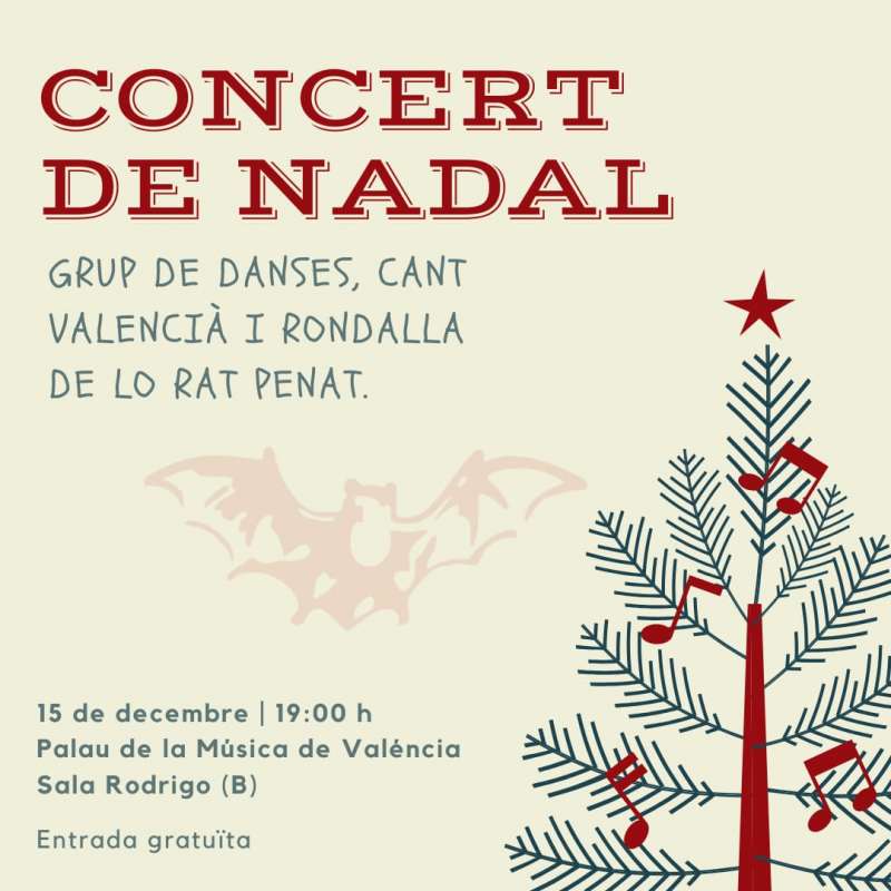 Cartell del concert gratut de Lo Rat Penat.  EPDA