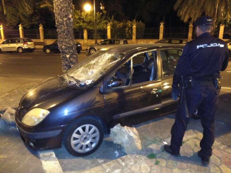 Estado en el que ha quedado uno de los vehículos afectados  Estado en el que ha quedado uno de los vehículos afectados