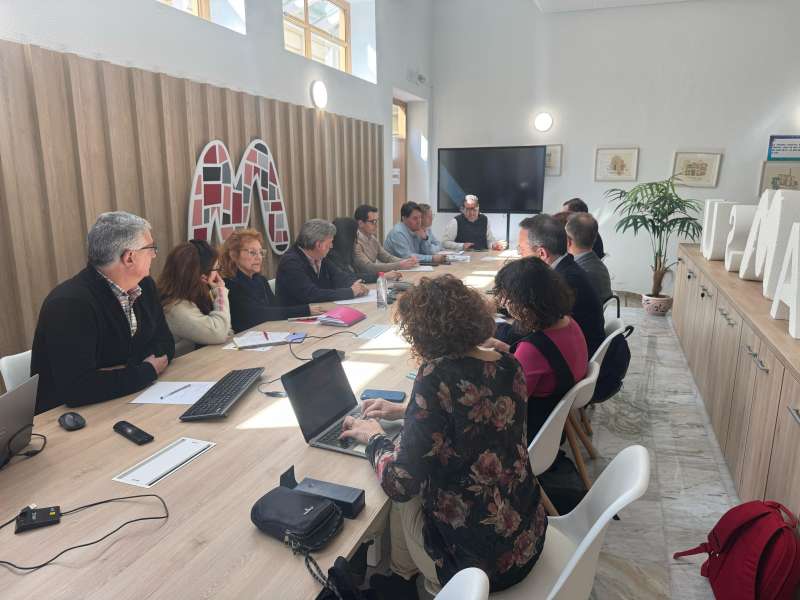 La reunión en la sede de la Mancomunitat de l