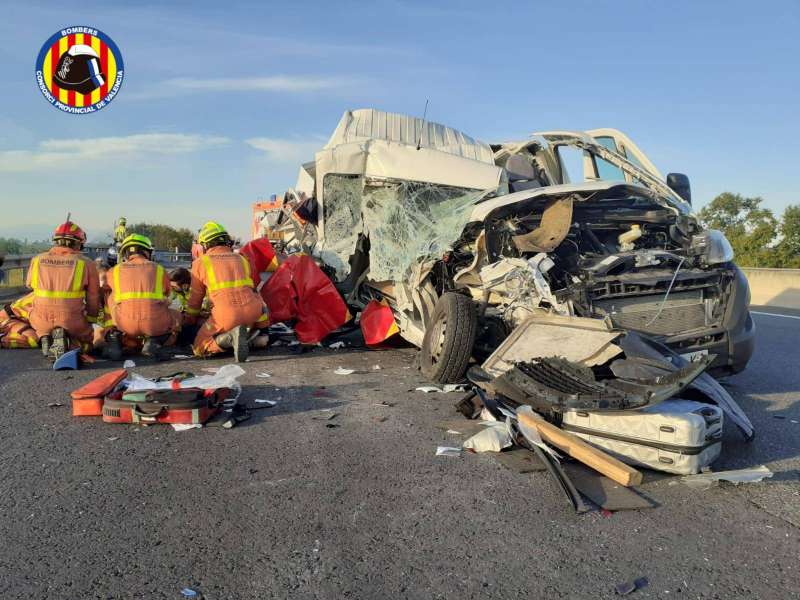 Foto accidente Bombers València