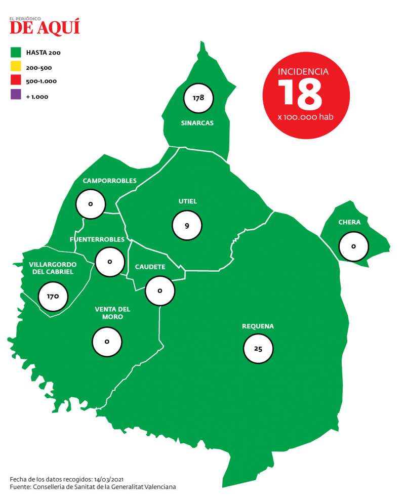 Mapa de incidencia de la comarca