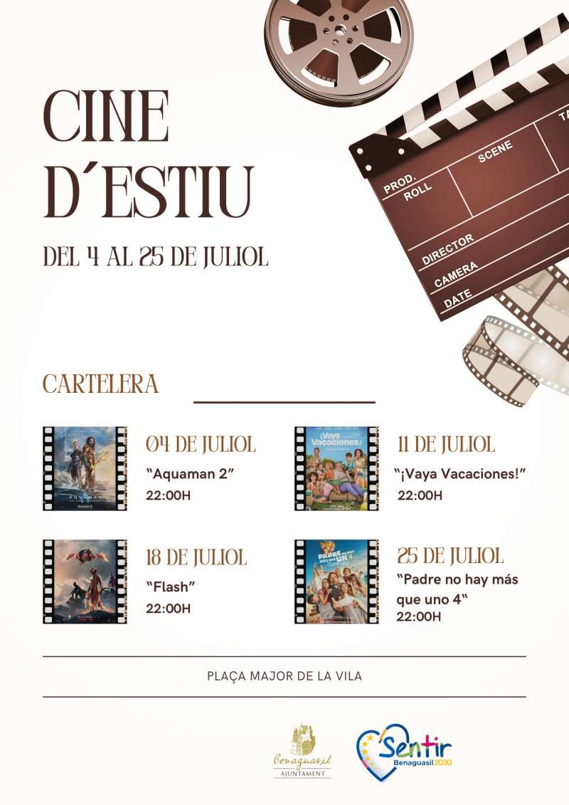 Cartel del Cine de Verano de Benaguasil. EPDA
