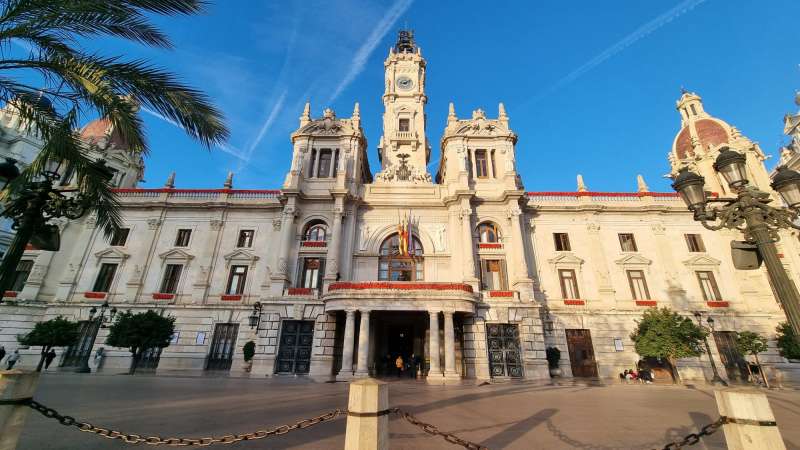 Fachada del Ayuntamiento de Valencia. EPDA
