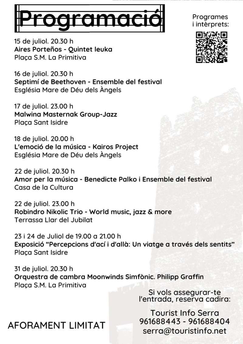 Festival Sierra Calderona. EPDA.