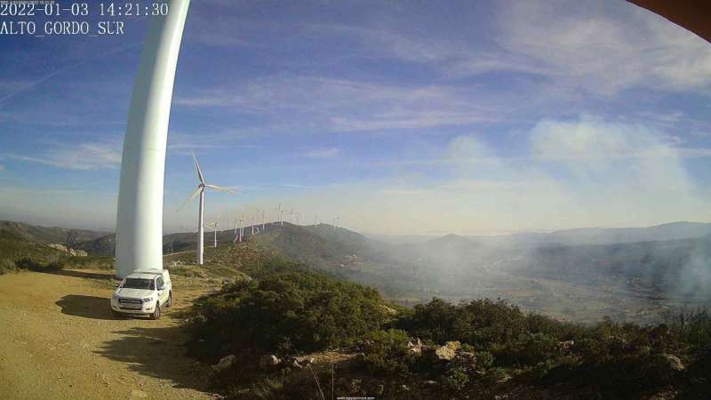 Zona afectada del incendio forestal./ @VOSTcvalenciana