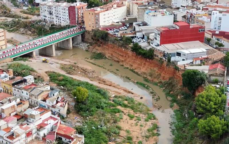 Vista rea del barranco. Ayuntamiento de Torrent
