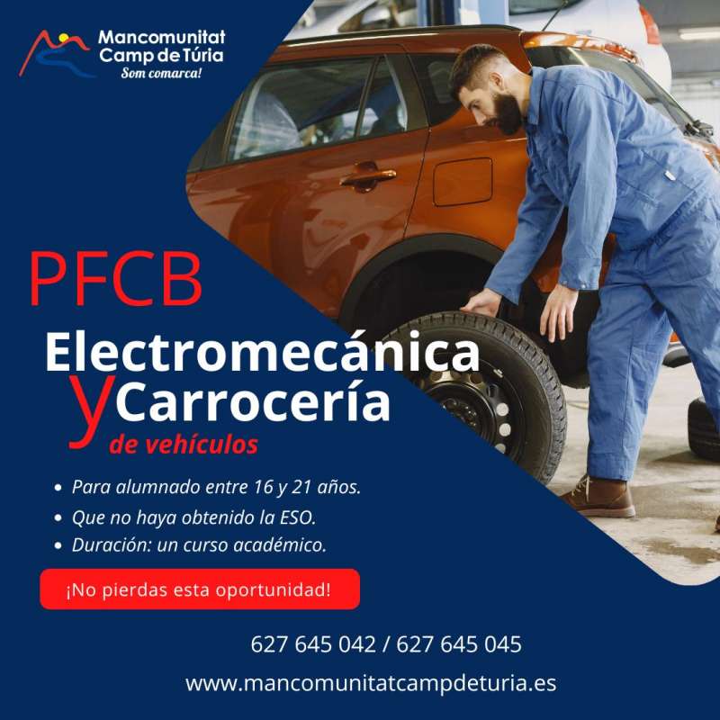 Cartel de los programas de formacin de la Mancomunitat del Camp de Tria.  EPDA 