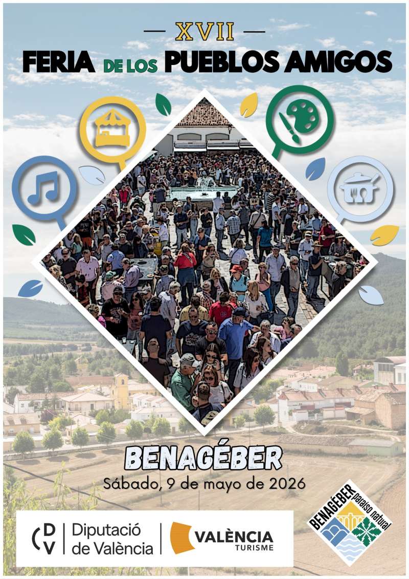 Cartel de la XVII Feria de los Pueblos Amigos de Benag�ber. EPDA