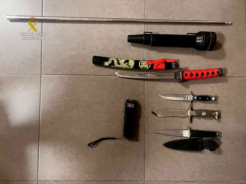Todas las armas interceptadas por la Guardia Civil./EPDA