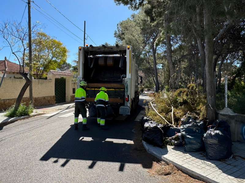 Recogida de poda en La Canyada.EPDA