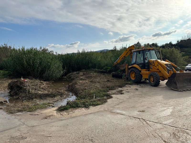 Labores de limpieza y eliminacin de caas en Canals.  EPDA