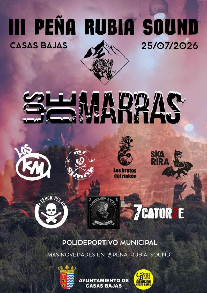 Cartel del festival Pe�a Rubia Sound de Casas Bajas.EPDA