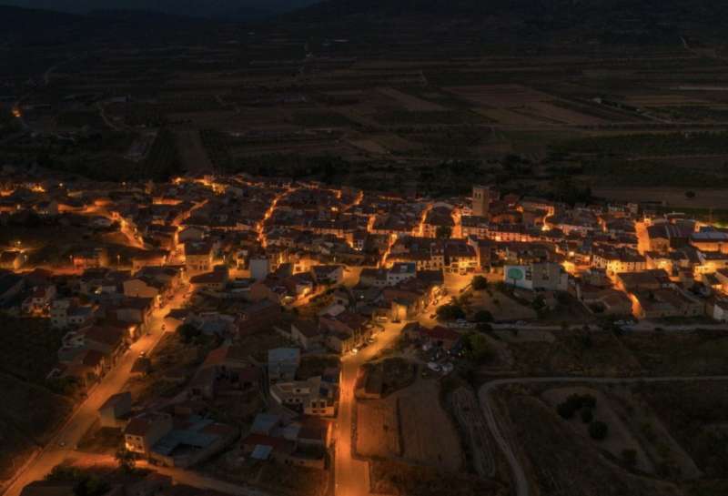 Aras de los Olmos de noche.  EPDA