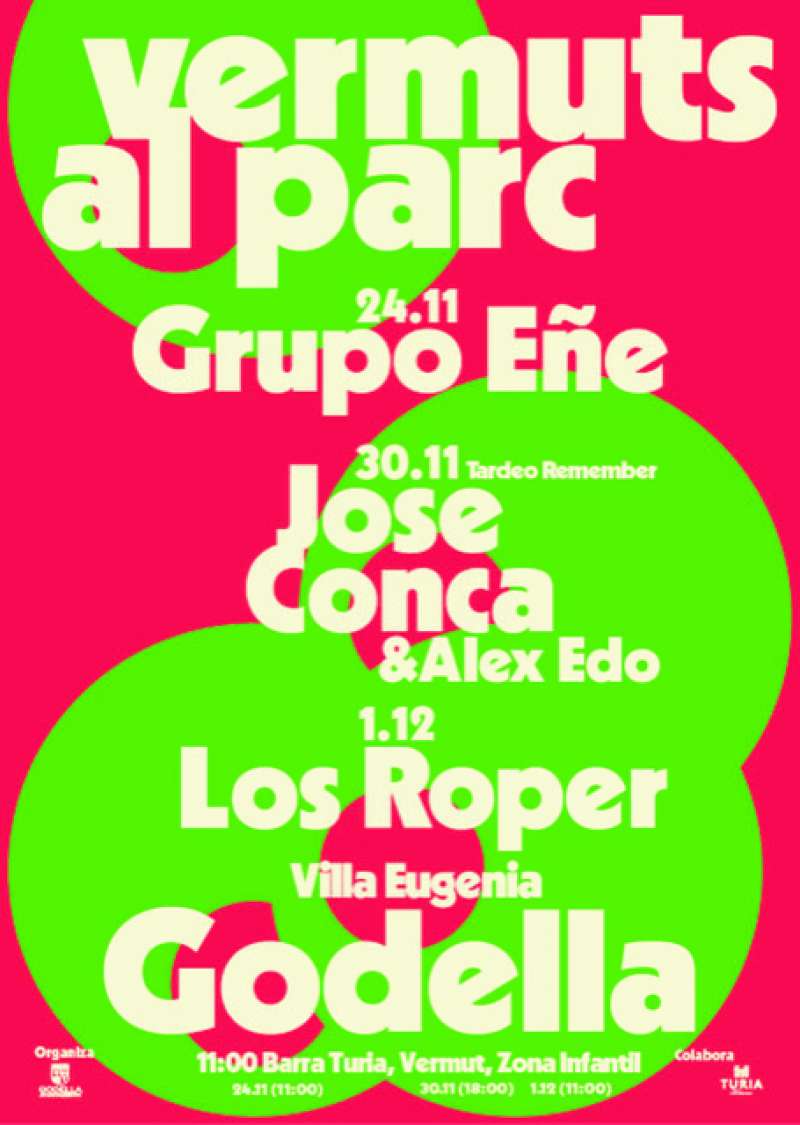 Cartel del ciclo Vermuts al Parc en Godella.  EPDA