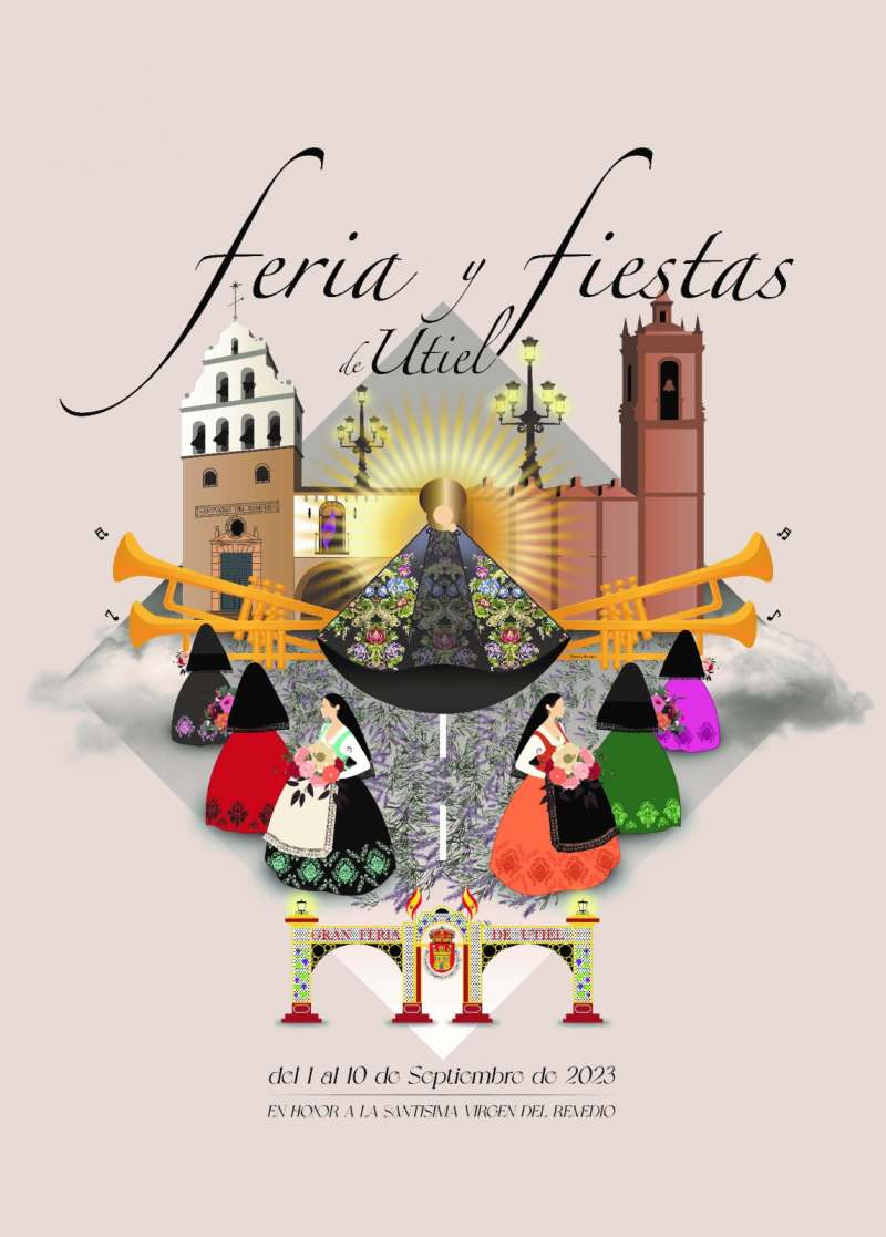 Cartel anunciador de la Feria y Fiestas de Utiel 2023./EPDA