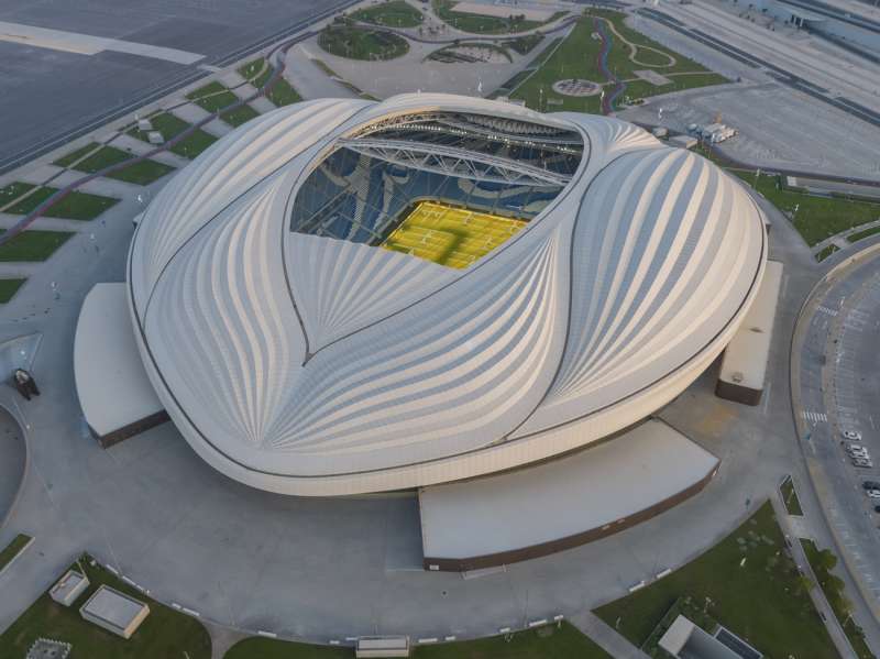 Vista aÃ©rea del estadio Al Janoub en Al Wakrah, Qatar. /EPDA