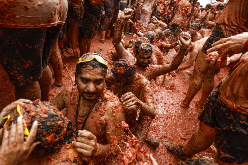 Imagen de la Tomatina de Buol del ao pasado  Foto: EFEBiel Alio
