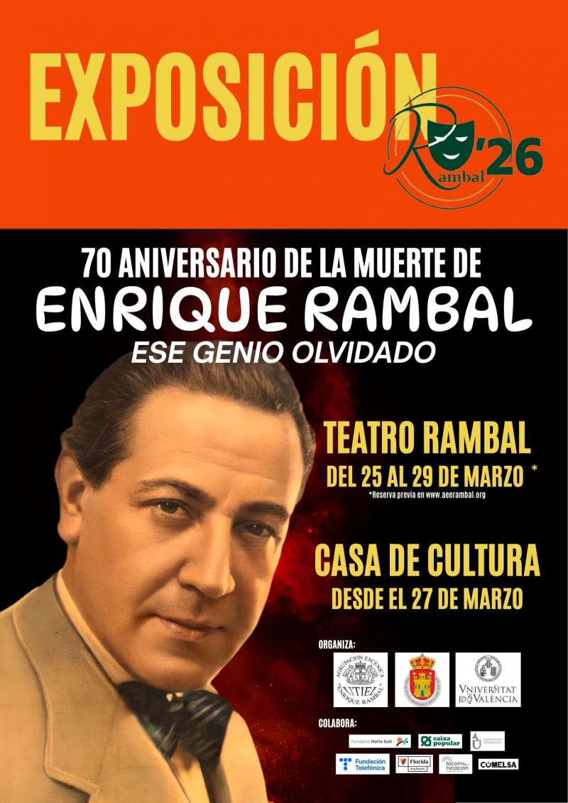 Cartel de la exposici�n sobre Enrique Rambal.  EPDA