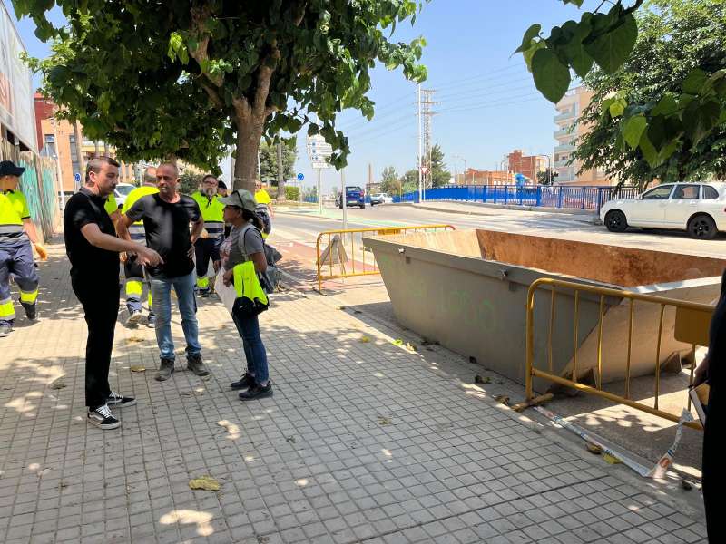 El regidor dUrbanisme, Mart Raga, visita la Ronda Nord. EPDA