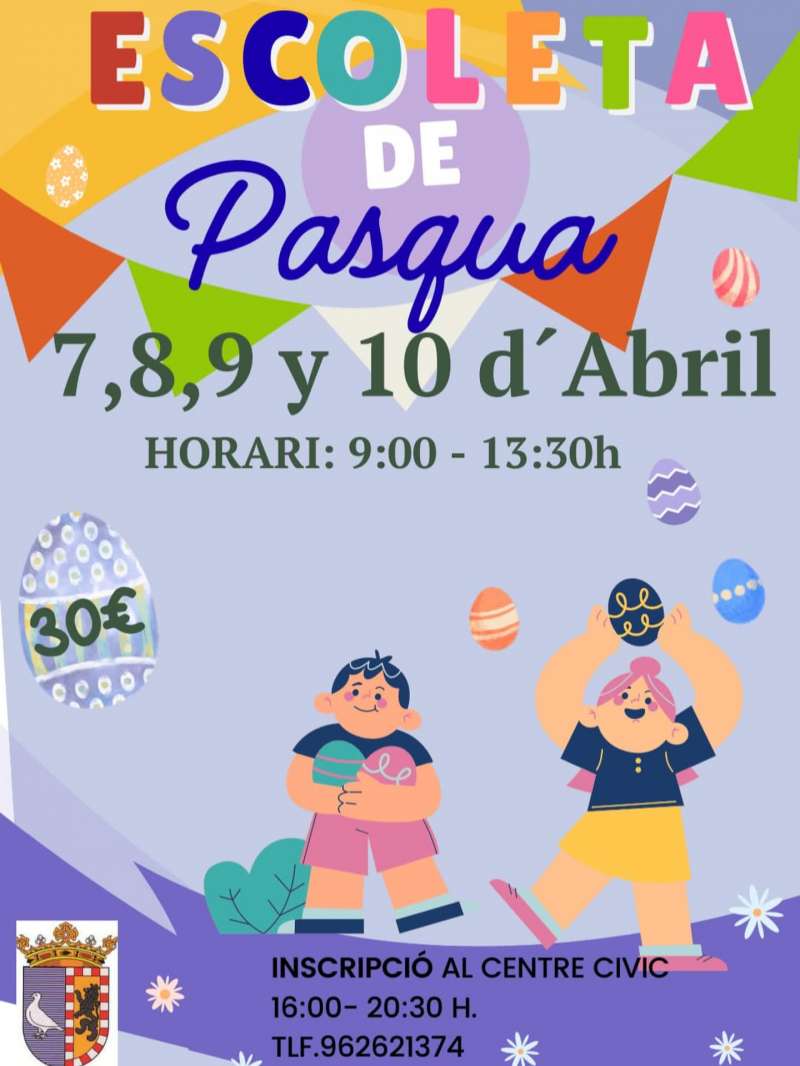 El cartel de la Escoleta de Pasqua de Gilet.  EPDA
