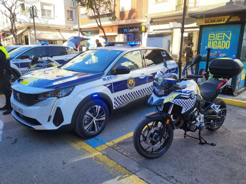 Aldaia refuerza su Policía Local con ocho nuevos vehículos motorizados. /EPDA