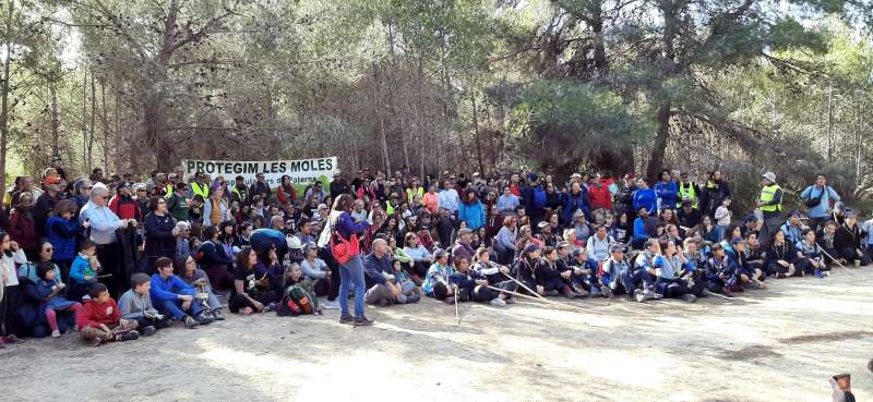 Una de las actividades organizadas en defensa de Les Moles de Paterna. EPDA
