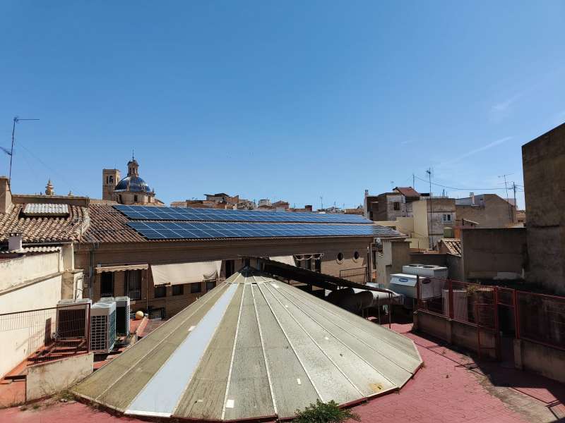 Paneles solares en Altos del Mercado. EPDA