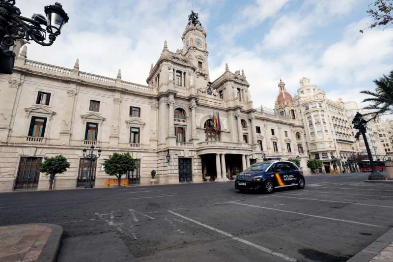 Imagen de archivo de la fachada del Ayuntamiento de València. /EFE /Juan Carlos Cárdenas