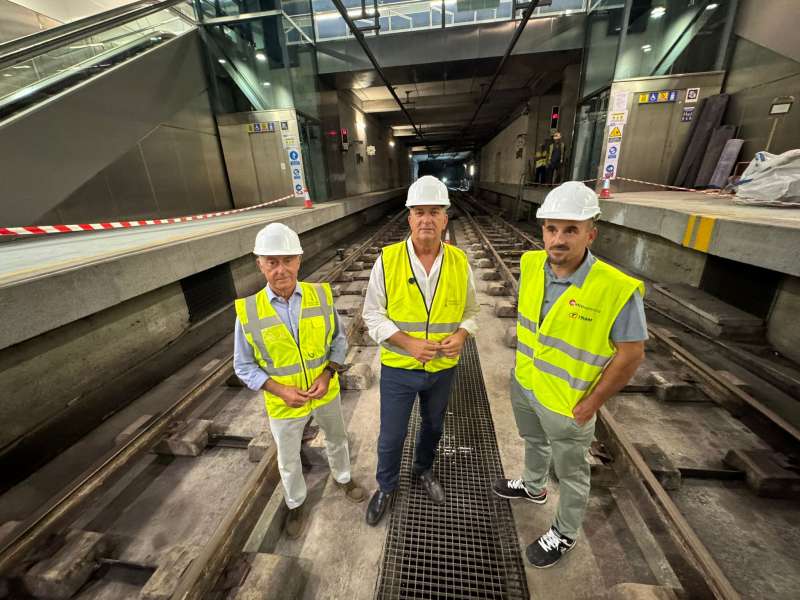 El conseller de Infraestructuras, Vicente Martnez Mus, visita las obras. EPDA