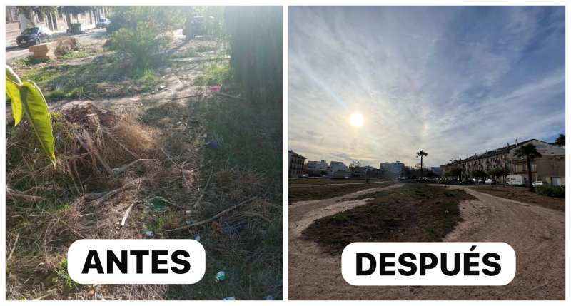 El antes y el despus de la actuacin municipal. EPDA