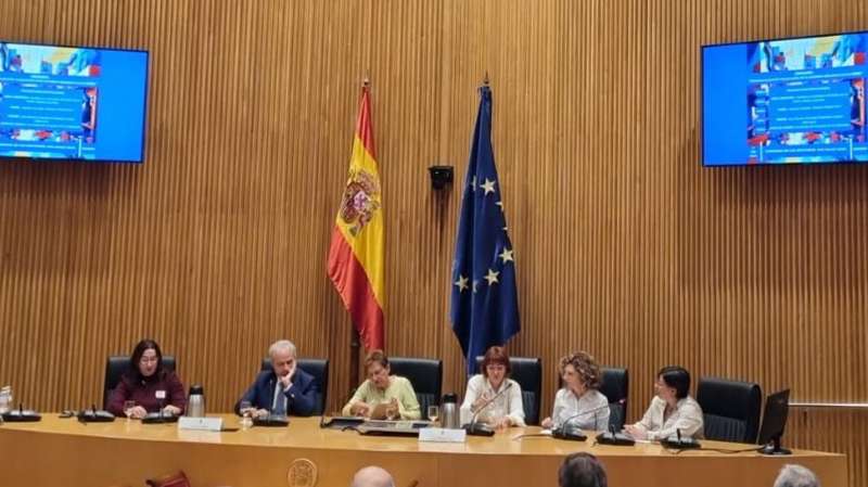 Los alcaldes en el seminario desarrollado en el Congreso Actuaciones para la recuperacin de la sociedad valenciana tras la DANA. EFE