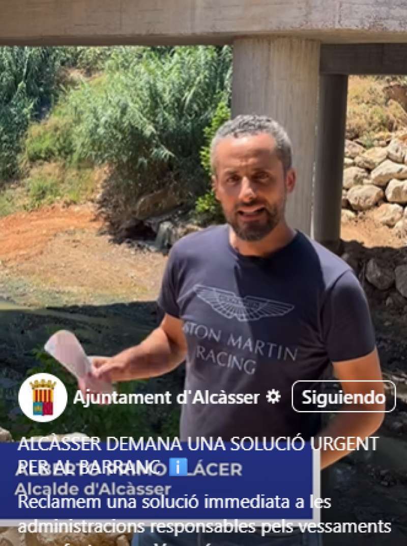 El alcalde de Alcsser, Alberto Primo, en el vdeo. EPDA