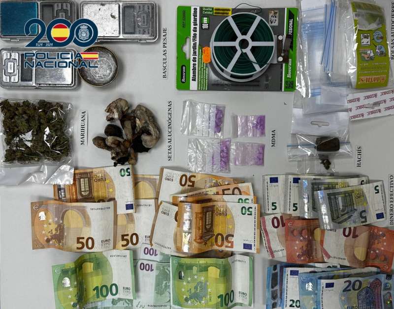 Materiales incautados  Foto: Polica Nacional 